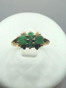 【送料無料】ネックレス　ヴィンテージゴールドエメラルドリングサイズvintage 14ct gold emerald circa 1970 ring size n 12