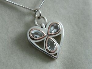 【送料無料】ネックレス　シルバーウェールズクリアクォーツペンダントウェールズゴールドハートclogau silver amp; 9ct welsh gold heart of wales clear quartz pendant 32,487円