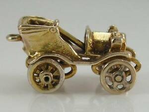 【送料無料】ネックレス ヴィンテージゴールドビンテージカーvintage 3d 9ct gold movable vintage car charm hmk 1959|hokushin