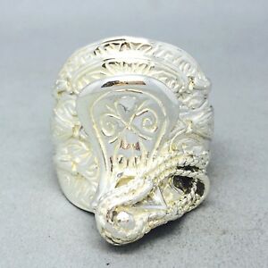 【送料無料】ネックレス ソリッドスターリングシルバーロープドレスリングサイズサドルawesome 925 solid sterling silver saddle with rope dress ring size z1 1316|hokushin