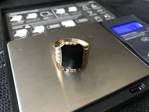 【送料無料】ネックレス　listinglovely14ctシマメノウ5855g listinglovely 14ct gold mens onyx ring hallmarked 585 5g