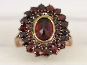 【送料無料】ネックレス　クラスタ9ctサイズr 56gbn9garnet cluster ring 9ct rose gold ladies stunning size r 56g bn9