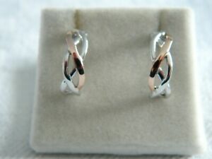【送料無料】ネックレス　シルバーウェールズゴールドフープイヤリングclogau silver amp; 9ct welsh gold eternal love weave hoop earrings rrp 16900