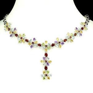 【送料無料】ネックレス　gemfloralネックレス18 21インチスターリング925