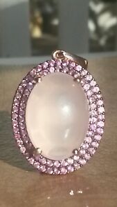 【送料無料】ネックレス aaaローズコーツピンクサファイアペンダントaaa gem quality rose quartz and pink sapphire halo design pendant|hokushin