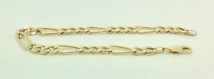 【送料無料】ネックレス　9ctゴールド7 14フィガロ9ct gold 7 14 figaro bracelet