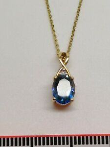 【送料無料】ネックレス　チェーン9ct16インチトパーズペンダントneptune topaz pendant beautiful stunning 9ct gold with chain 16 inch