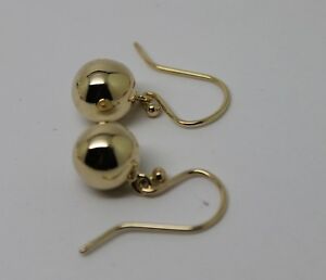 【送料無料】ネックレス　イエローゴールドボールフックイヤリングkaedesigns 9ct yellow gold 10mm ball hook earrings｜hokushin