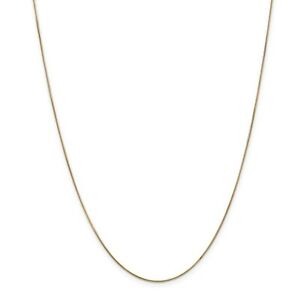 【送料無料】ネックレス　イエローゴールドソリッドラウンドスネークチェーンロブスタークラスプ14k yellow gold 065mm solid round snake chain w lobster clasp 16 24