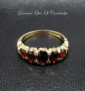 【送料無料】ネックレス　9ctゴールド9kヴィンテージガーネット5ストーンリングサイズo3g 19739ct gold 9k gold vintage ornate garnet five stone ring size o 3g 1973