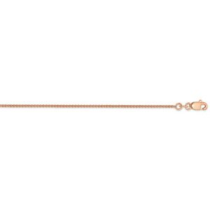 【送料無料】ネックレス　ｋローズゴールドソリッドプレーンチェーンロブスタークラスプ14k rose gold 1mm solid plain spiga chain w lobster clasp 16 30
