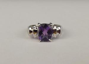 【送料無料】ネックレス　ホワイトゴールドアメジストリングサイズ9ct white gold amethyst ring uk size n us 7
