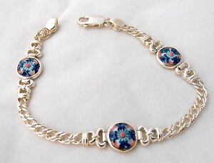 【送料無料】ネックレス　スターリングシルバーブレスレットsargadelos porcelain and sterling silver caaveiro bracelet