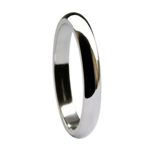 【送料無料】ネックレス　20g 18ctホワイトゴールドd750hm 2mmqアメリカ8 18ct white gold d shape wedding rings 20g heavy 750 uk hm 2mm uk q usa 8