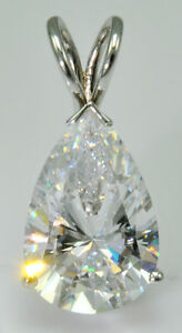 【送料無料】ネックレス ナシペンダントビンテージトップロシア10 ct pear pendant bling bling vintage top russian cz moissanite simulant ss|hokushin