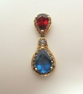 【送料無料】ネックレス　スライダーペンダントpear shaped 10k dangle slider pendant