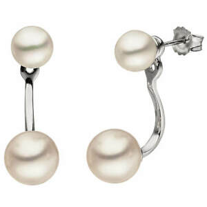 【送料無料】ネックレス　イヤーハンガーシルバーペンダントイヤリングスタッドボルトear hangers ear studs with freshwater pearls 925 silver hanging pendant earrings 38,870円