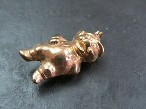 【送料無料】ネックレス　ビンテージゴールドブタペンダントrare vintage 9ct gold porky pig pendant 1964｜hokushin