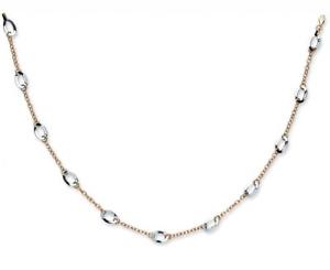 【送料無料】ネックレス　ホワイトイエローゴールドファンシーリンクチェーンwhite amp; yellow gold fancy link chain 7