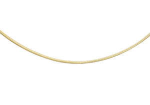 【送料無料】ネックレス　イエローゴールドラウンドスネークチェーン9ct yellow gold round snake chain 46cm18｜hokushin 45,370円