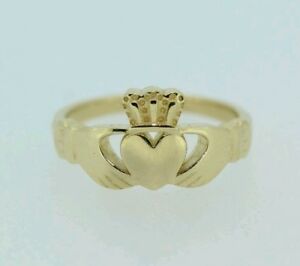 【送料無料】ネックレス　9ctイェローゴールドクラダリング9ct yellow gold claddagh ring｜hokushin