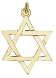 【送料無料】ネックレス デビッドペンダントイエローゴールドスター9ct yellow gold star of david pendant
