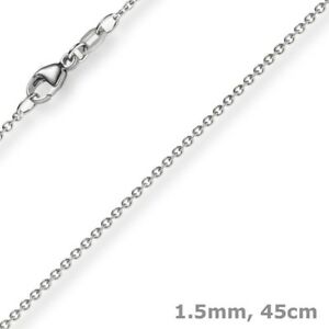 【送料無料】ネックレス 15mmアンカーチェーン585ホワイトコリヤーネックレス45cm