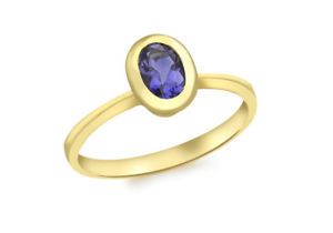 【送料無料】ネックレス 9ctイェローゴールドアイオライトリング9ct yellow gold oval iolite ring