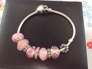 【送料無料】ネックレス　lovelinksaagaardピンクムラノチャームセットlovelinksby aagaard pink murano charm bracelet gift set