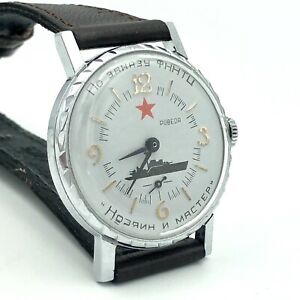 【送料無料】　腕時計　zim pobedaヴィンテージorologio da polsouomoルッソservizio limitatazim pobeda vintage nave star orologio da polso uomo russo servizi｜hokushin