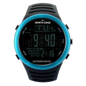 【送料無料】　腕時計　フィッシアラームモニターmen fishing watch wristwatch fish storm alarm altimeter weather monitors｜hokushin