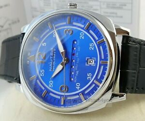 【送料無料】　腕時計　nautec no limit sqarqzltststbl watch daydate mens 42mm steel leather