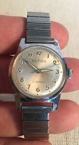 【送料無料】　腕時計　ヴィンテージ1960エルギンeltra 17speidelvintage 1960s elgin eltra 17 jewel wristwatch watch silver metal speidel
