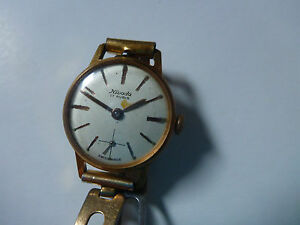 【送料無料】　腕時計　ウォッチスイスモスリンヴィンテージexpandronivada 17watch watch nivada 17 jewels swiss made bracelet vintage expandro rolled gold｜hokushin