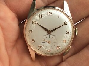 【送料無料】　腕時計　ビンテージメンズアルミケースvintage lovely mens dress anonymous handwinding watch aluminium case