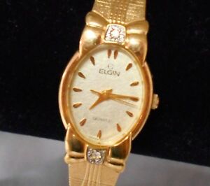 【送料無料】　腕時計　エルギンbedazzlewomensウォッチelgin gold bedazzle ladies womens dress or casual watch wristwatch never worn