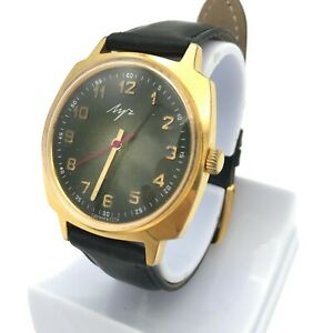 【送料無料】　腕時計　ビンテージフードサービスソソウォッチvintage gold plated green sphere food service ussr soviet watch au10