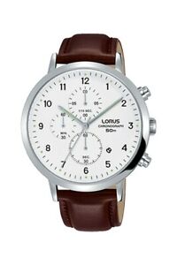 【送料無料】 腕時計 クロノグラフレザーストラップウォッチlorus gents chronograph leather strap watch rm317ex8|hokushin