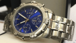 【送料無料】　腕時計　クロノグラフウォッチバーシーリングaviator chronograph watch 5 bar water sealing azure rarity