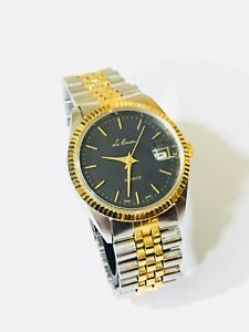 【送料無料】 腕時計 ヴィンテージルバロントーンメンズメートルvintage le baron presidential quartz twotone mens wrist watch, 6053m