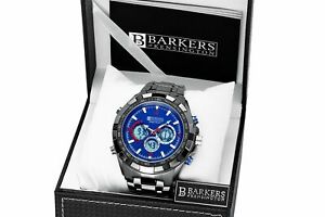【送料無料】　腕時計　ケンジントンメガスポーツウォッチバーカー barkers of kensington men&rsquo;s mega sport blue watch｜hokushin