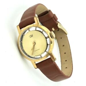 【送料無料】　腕時計　ヴィンテージザーリャesqueletocoleccionablereloj chapado oroウルスmecanico raro mujervintage zarya esqueleto coleccionable reloj chapado