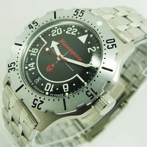 【送料無料】　腕時計　ロシアヴォストーク automatic russian vostok 350617 military watch komandirskie k35 24 hour