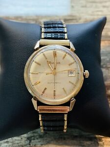 【送料無料】　腕時計　ブローヴァ10km9 11blacd32mmvtgbulova automatic 10k gold filled m9 11blacd date 32mm vtg watch runs well｜hokushin