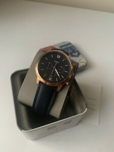 【送料無料】 腕時計 fossl mens neutra chronograph navy leather watchfossl mens neutra chronograph navy leather watch|hokushin