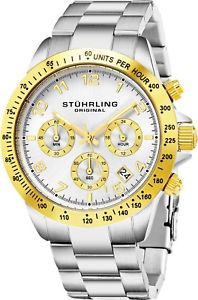 【送料無料】　腕時計　665b40mmクロノグラフkrysternastuhrlingstuhrling competition 665b men 40mm chronograph krysterna quartz watch