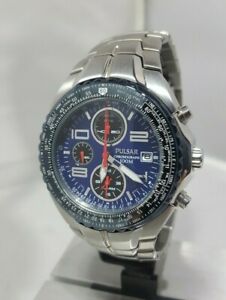 【送料無料】　腕時計　パルサーchronograph100mバッテリーpulsar chronograph 100m, battery