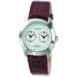 【送料無料】　腕時計　チャールズmen charles hubert leather wrist watch