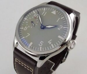【送料無料】 腕時計 パイロットグレートラックparnis 6497 pilot automatic watch grey manual winding 48 hours gang reserve
