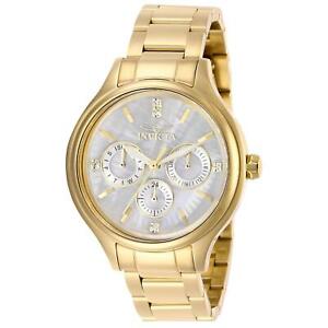 【貨物輸送無料】 ウオッチ スチールブレスレットケースクオーツinvicta womens angel goldtone steel bracelet amp; case quartz watch 28654